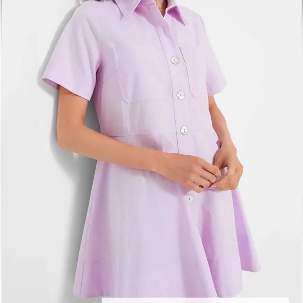 Tuckernuck Pomander Place Lilac Meryl Shirt Dress